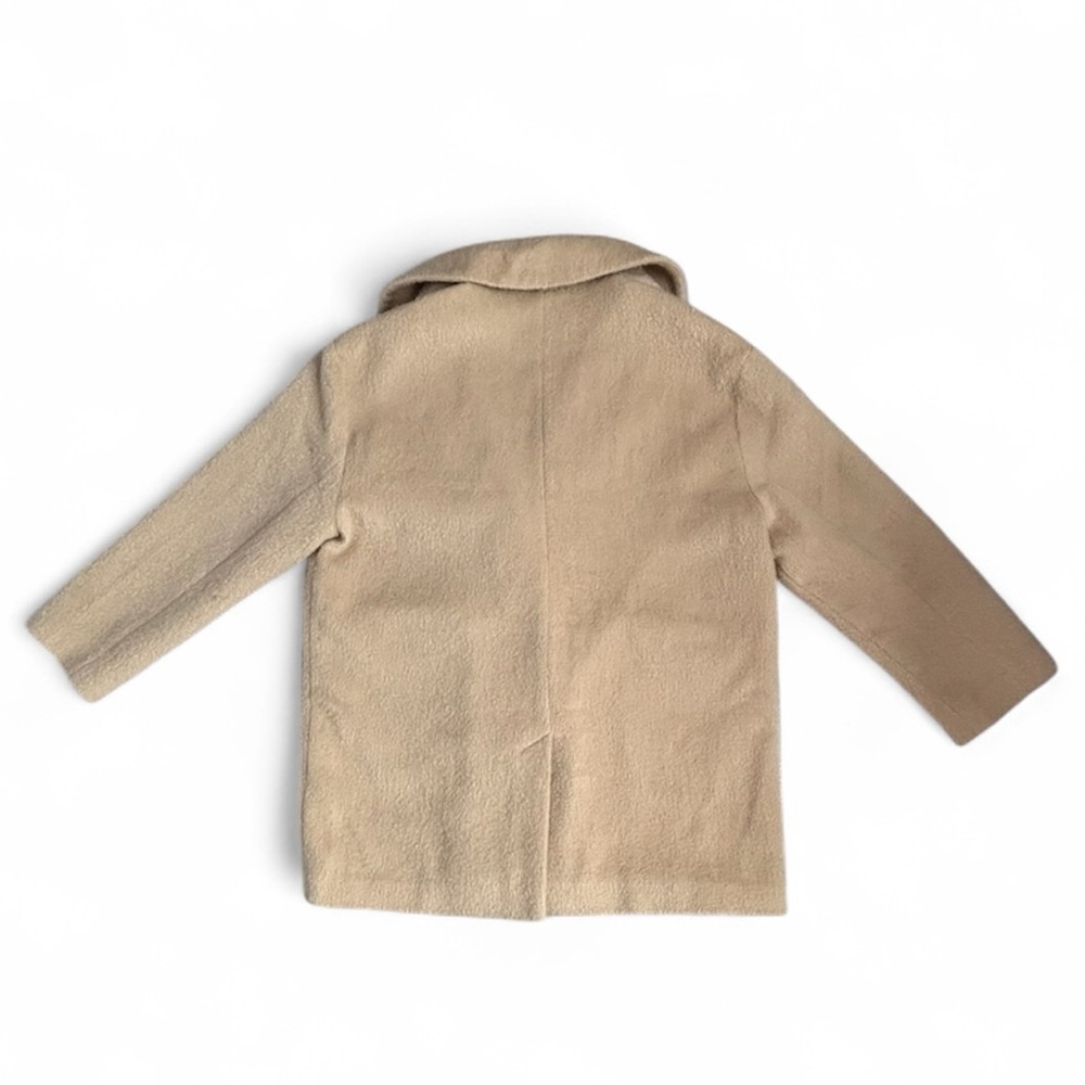 ASOS DESIGN Camel Bouclé Double-Breasted Coat (US 10) - Picture 2 of 9